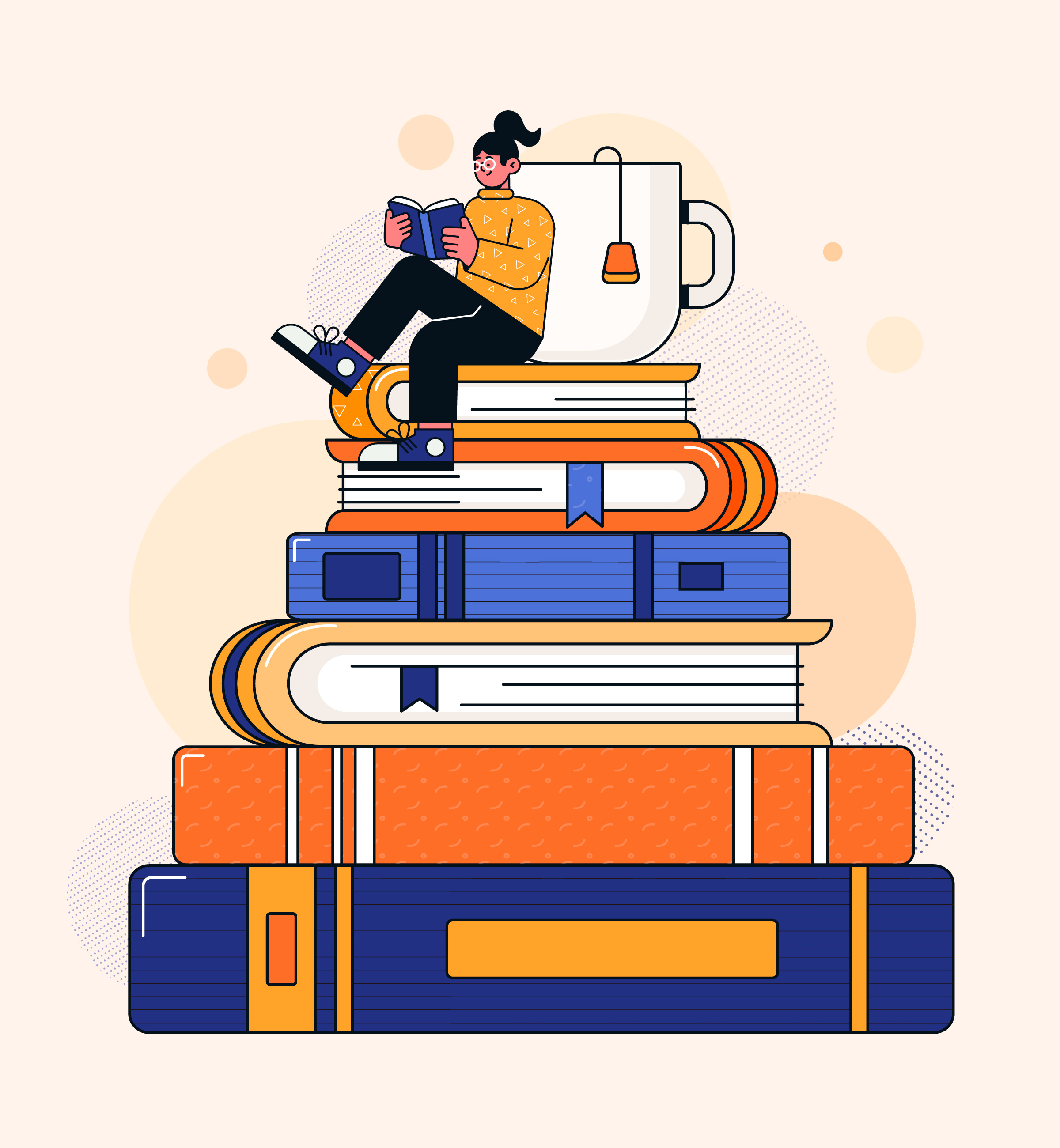girl reading book